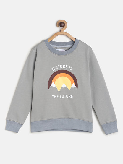 Boys Grey Rainbow Print Sweatshirt