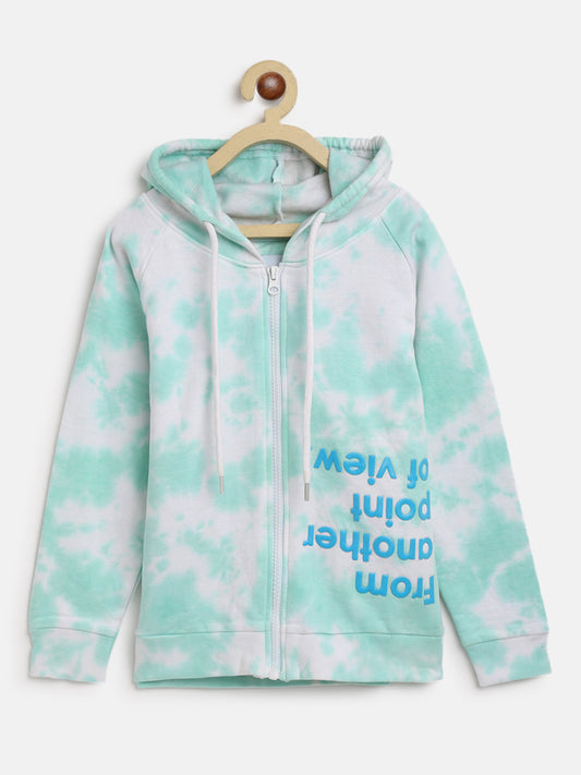 Boys Mint Printed Sweatshirt 