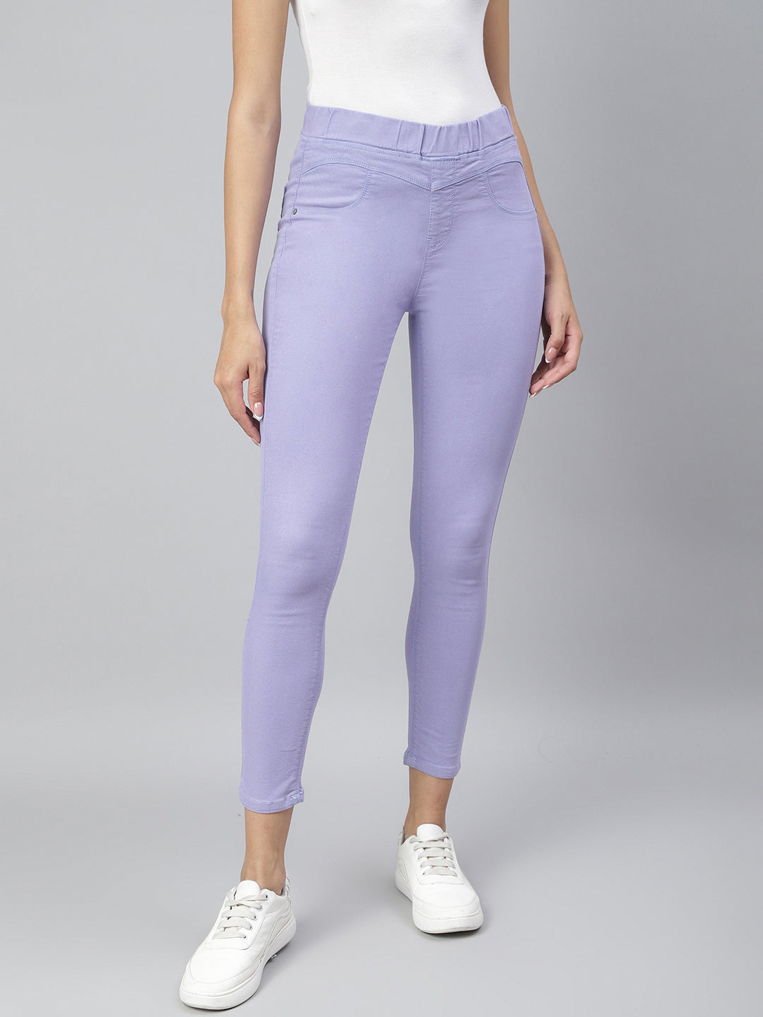 Women Purple Denim Jegging
