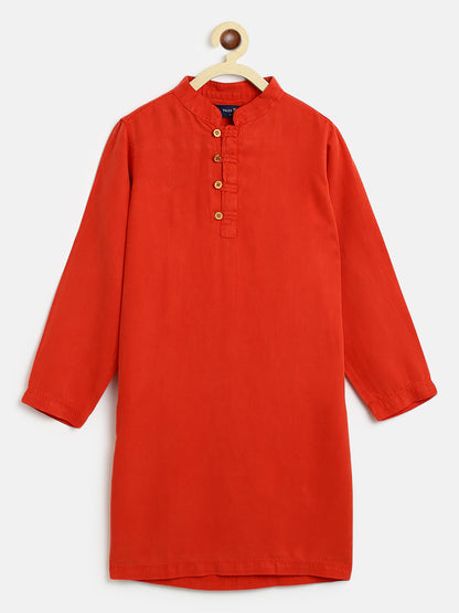 Boys Red Casual Long Shirt