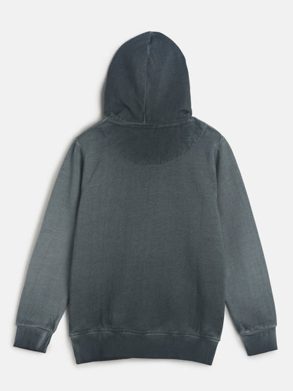 Boys Black Printed Cotton Sweatshirt