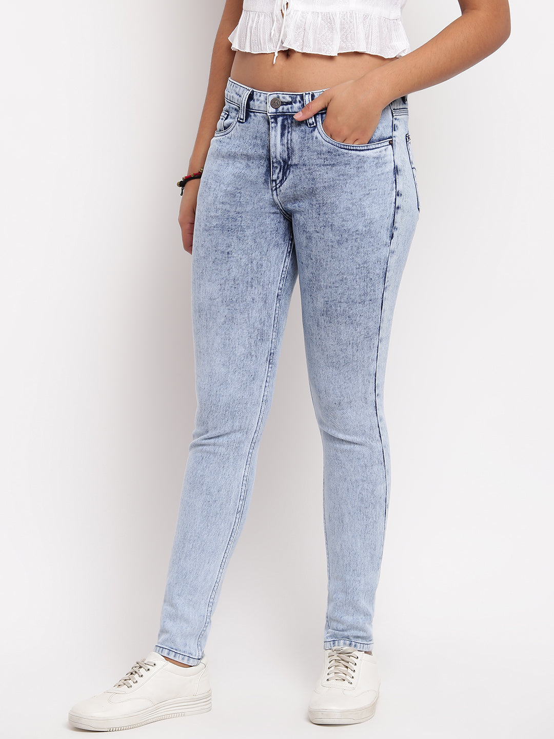 Women Light Blue Skinny Fit  Denim Jeans