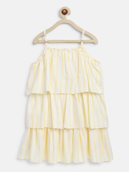 Girls cream Layers Dress  