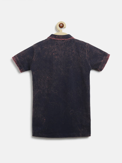 Boys Dark Blue Polo T-Shirt 