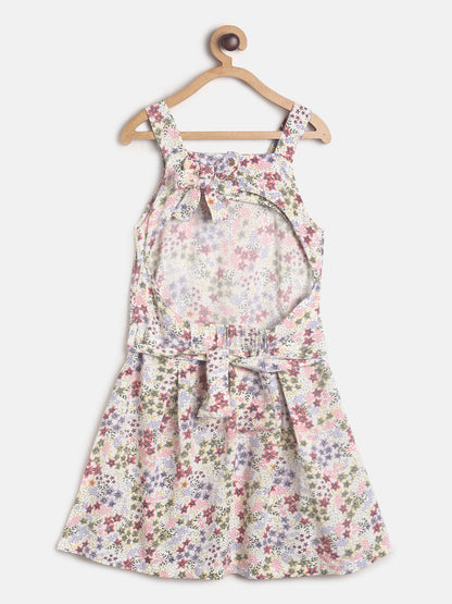 Girls Multi Color Printed Dress