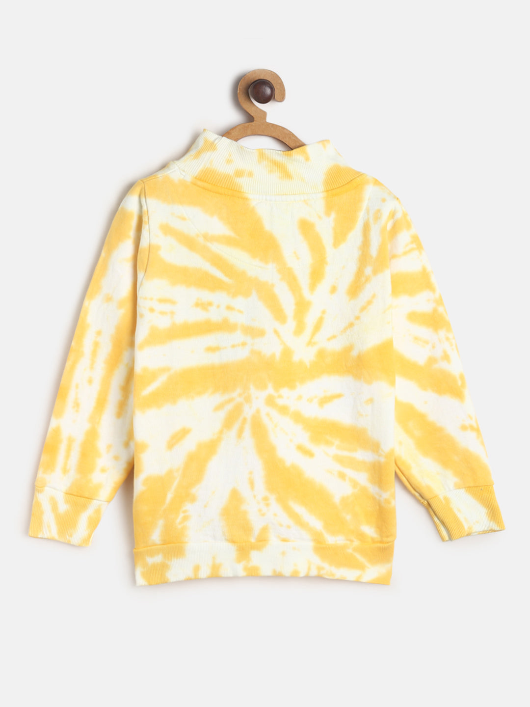 Boys Yellow Printed Sweatshirt