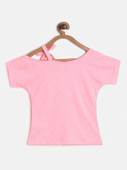 Girls Neon Pink Cotton Top