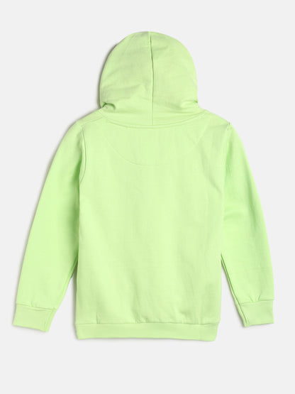 Boys Neon Green Printed Sweatshirt