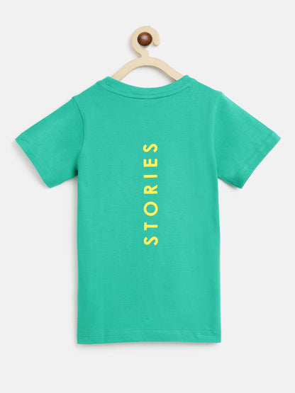 Boys Mint Green Cotton T-Shirt