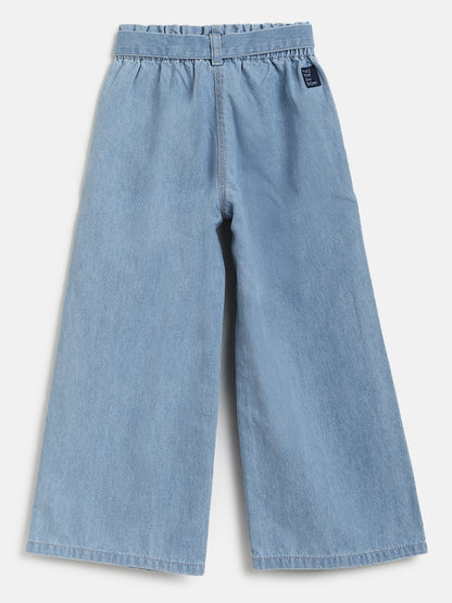 Girls Blue Denim Palazzo