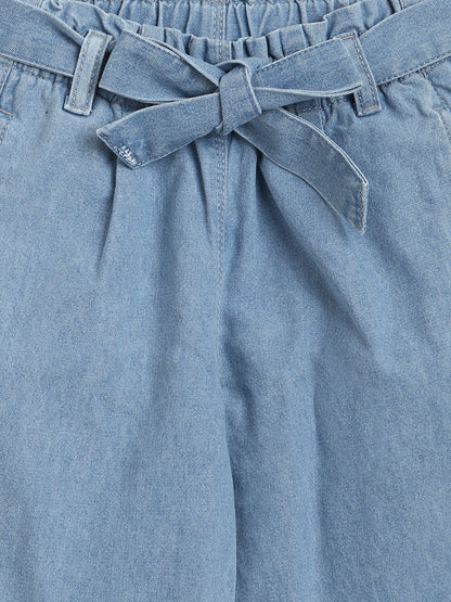 Girls Blue Denim Palazzo