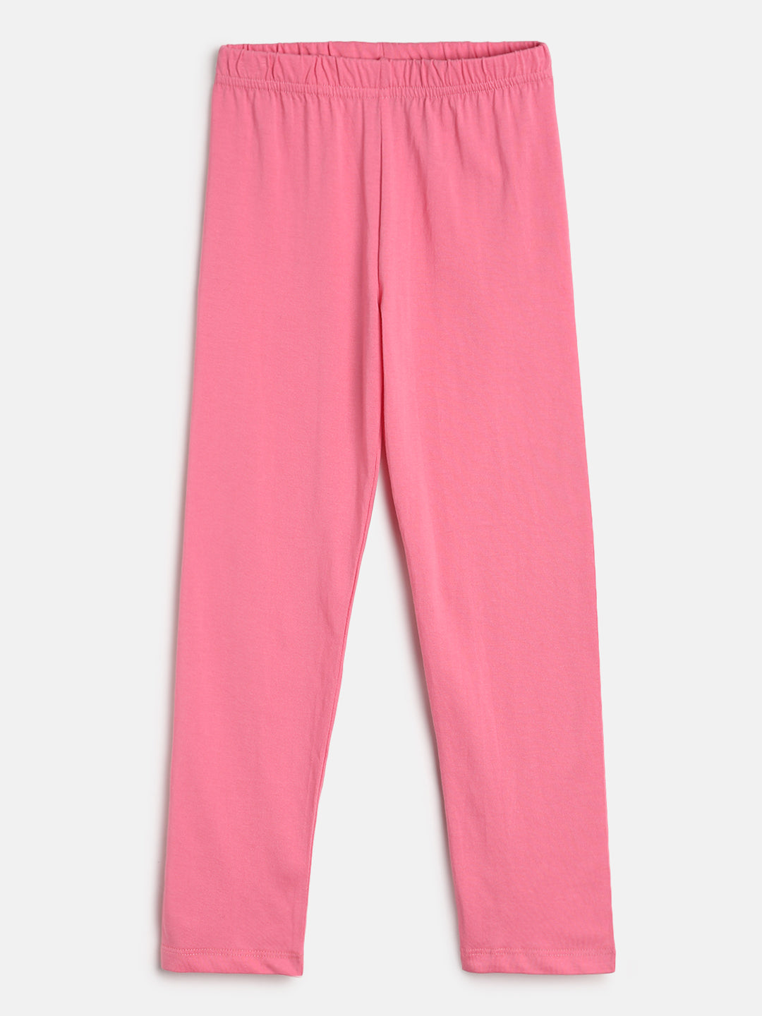 Girls Red & Pink Printed Cotton Night Suit