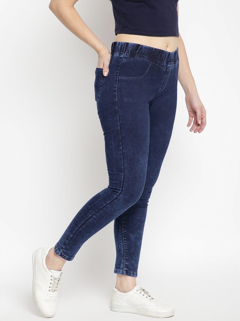 Women Dark Blue Denim Jegging