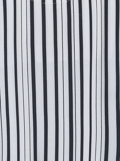 Girls white Stripe Sleeve Less Top 
