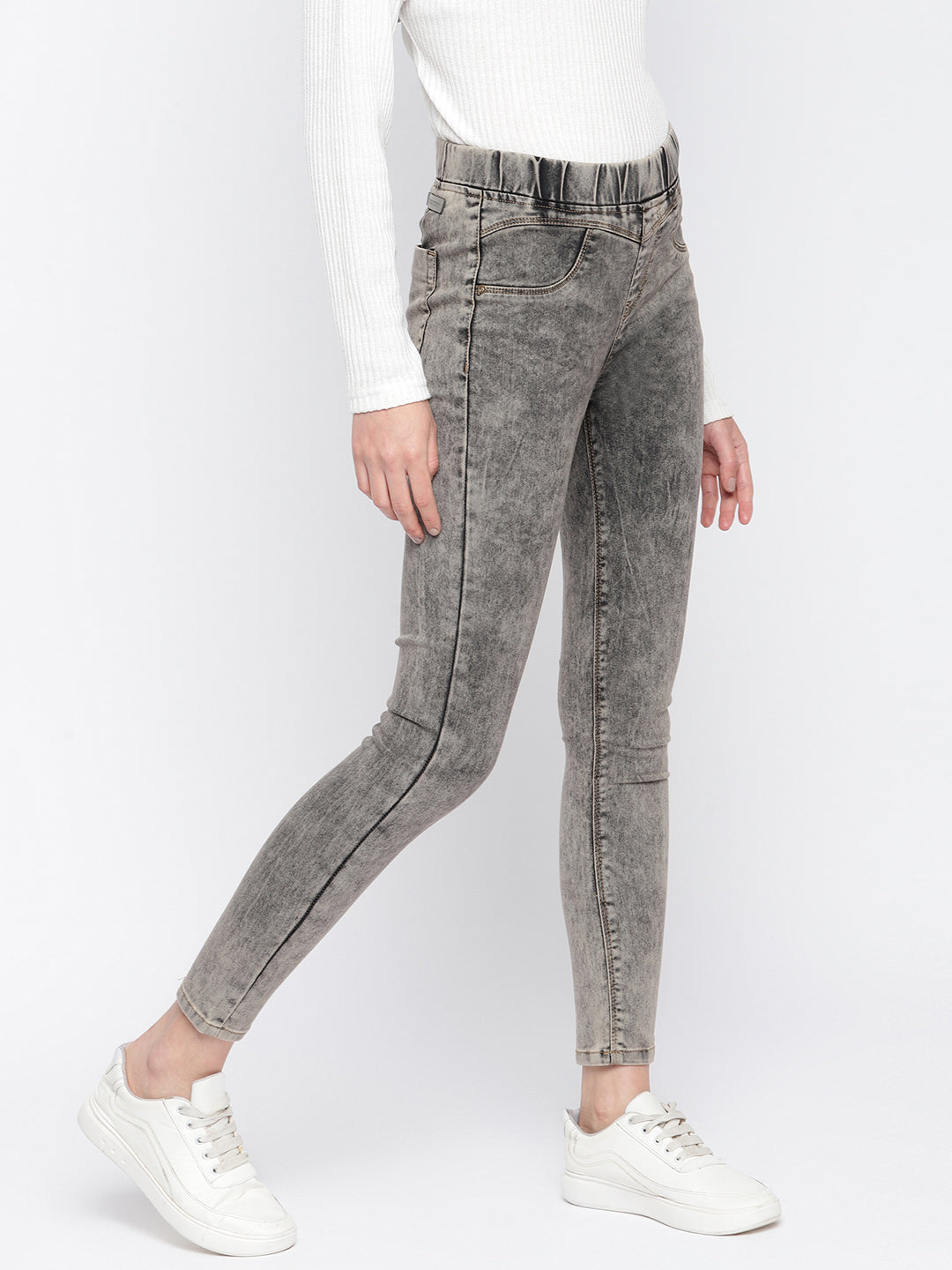 Women Skinny Fit Grey Jegging