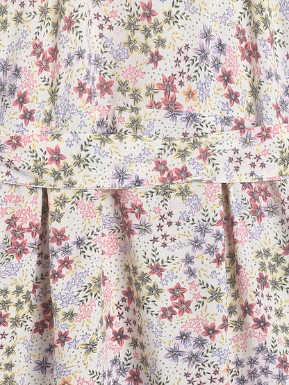 Girls Multi Color Printed Dress