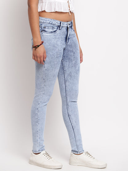 Women Light Blue Skinny Fit  Denim Jeans
