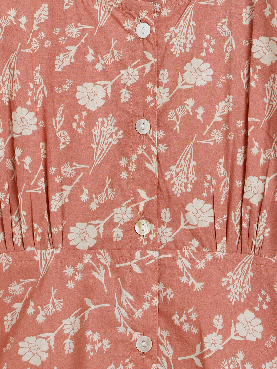 Girls Peach printed Dress