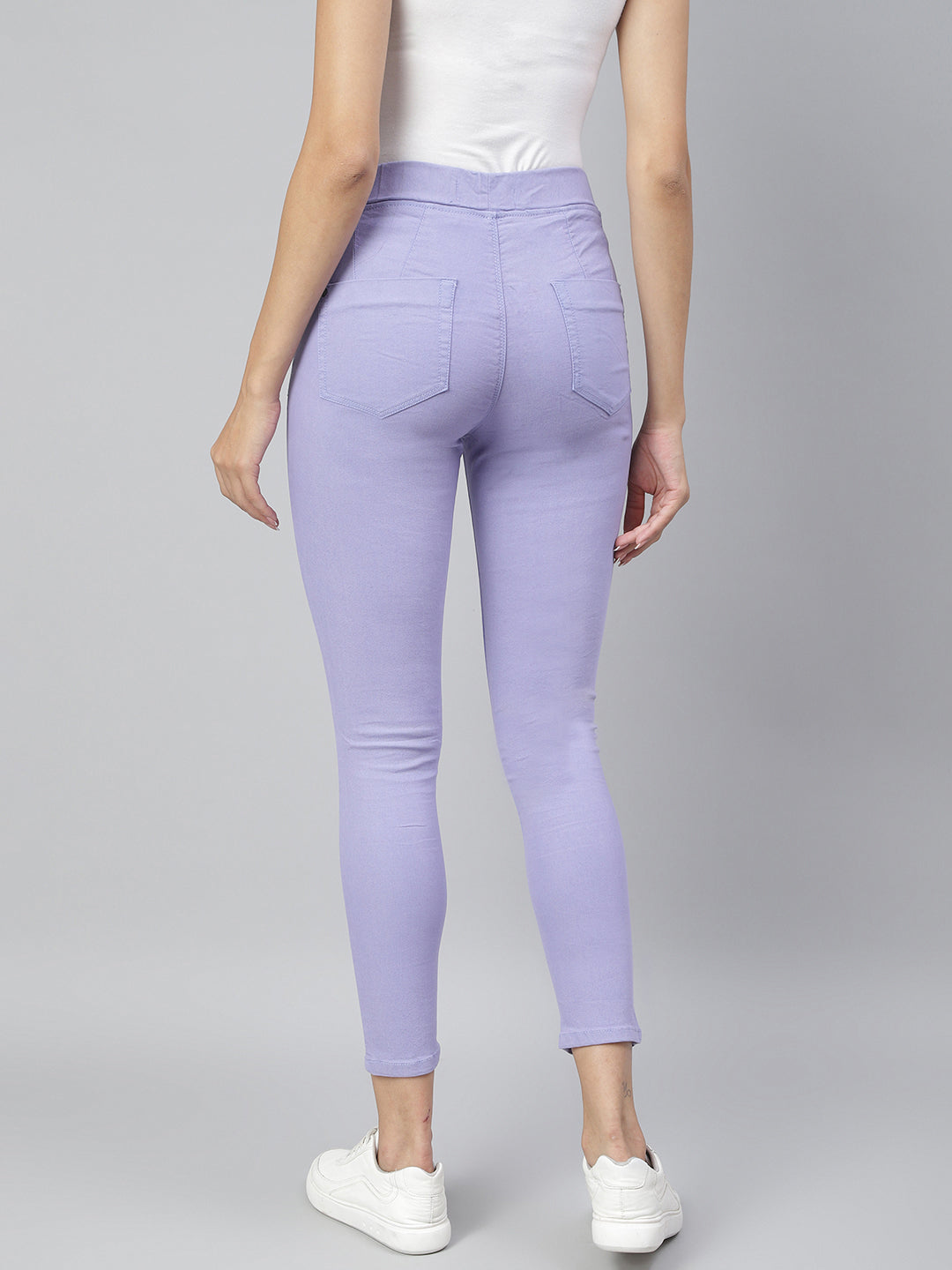 Women Purple Denim Jegging