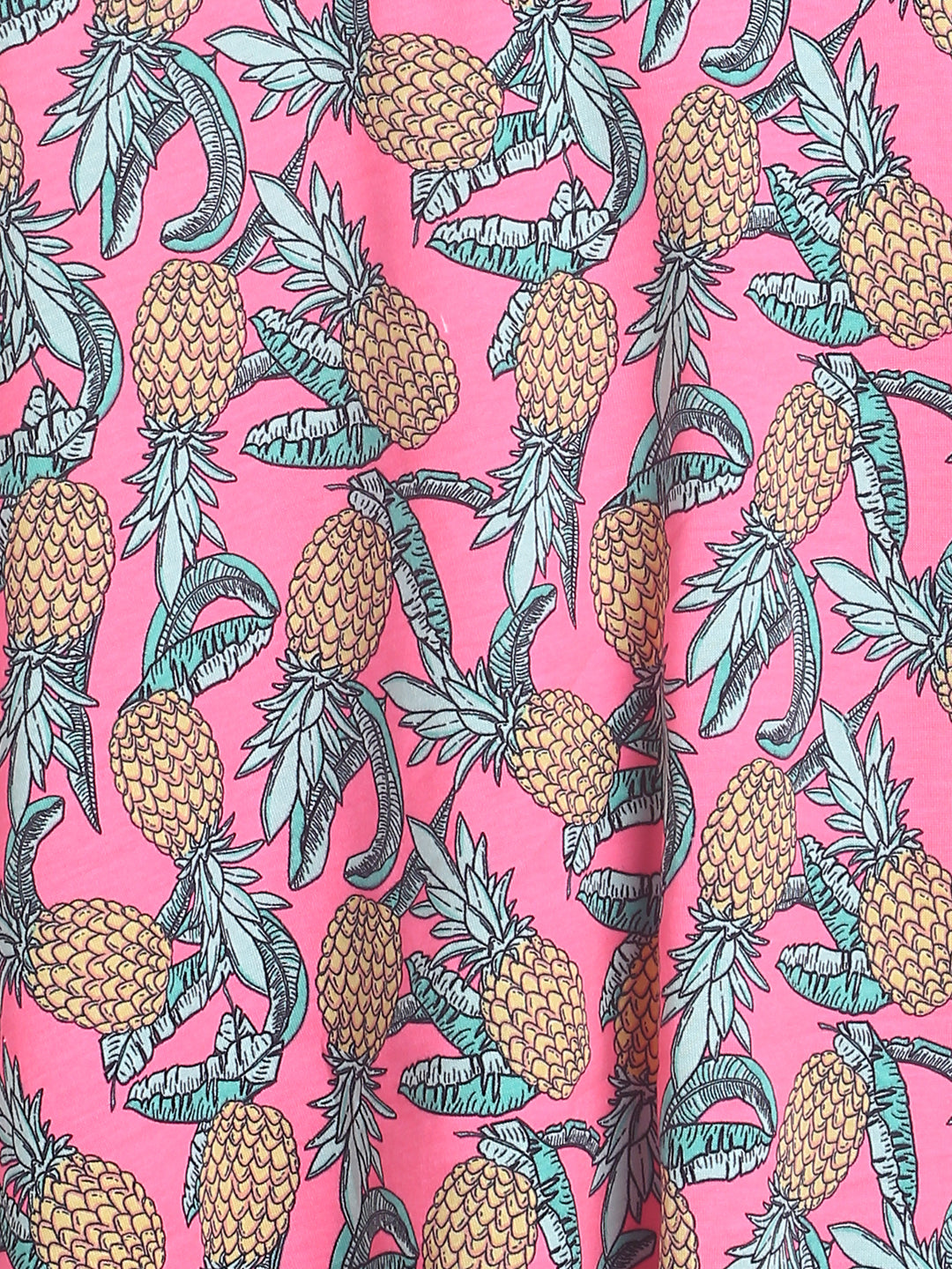 Girls Pink Pineapple Top