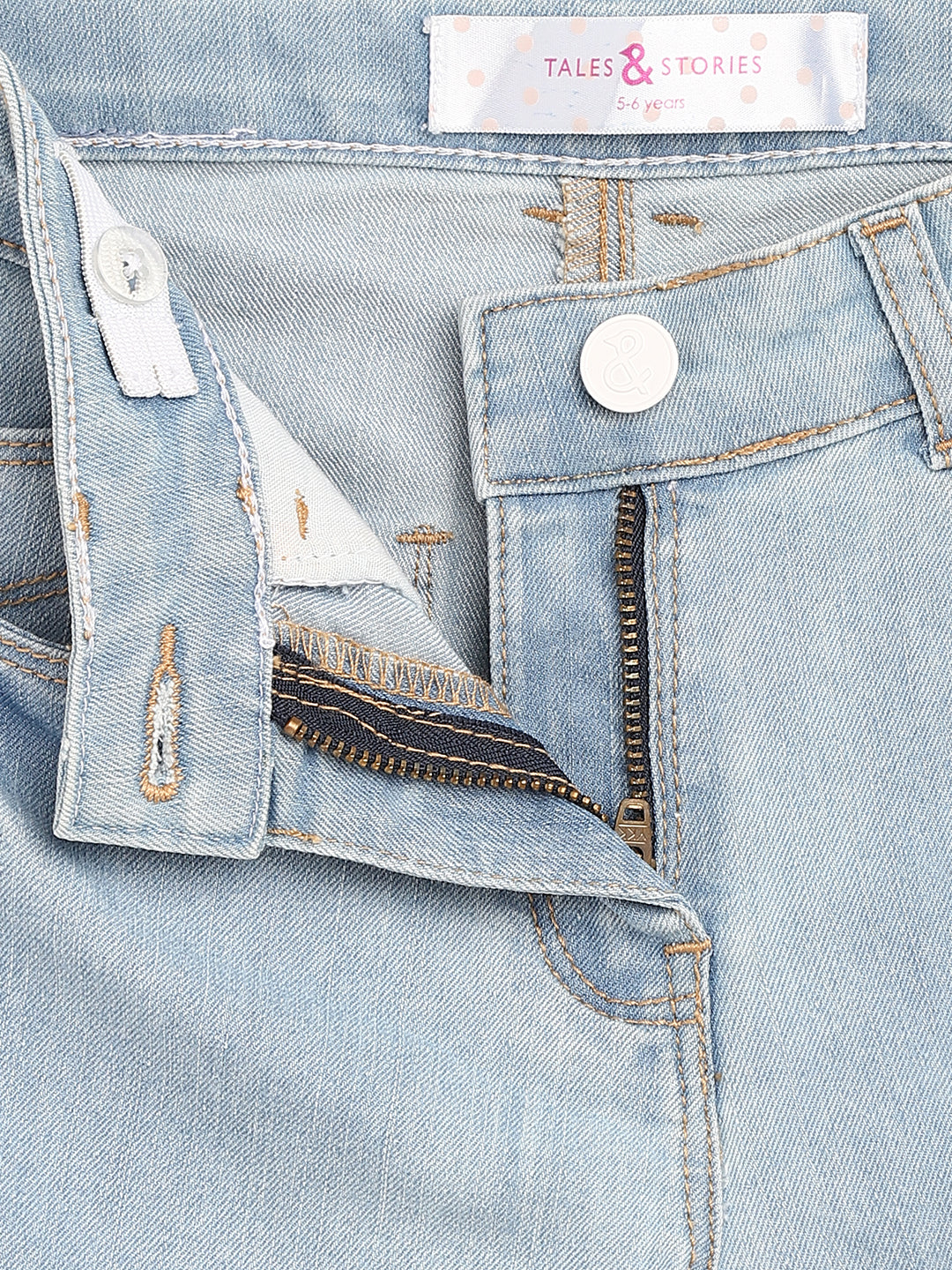 Girls Light Blue Relaxed Fit Jeans