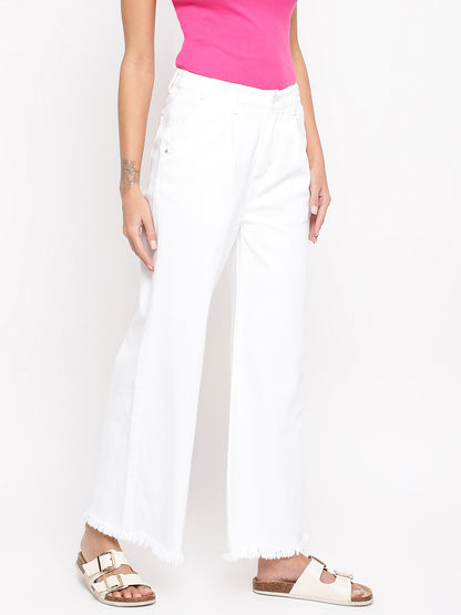 Women White Flared Jeans