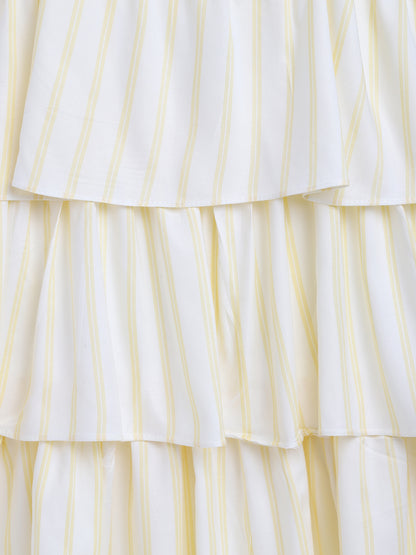 Girls cream Layers Dress  
