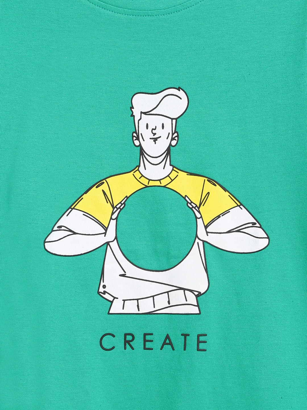 Boys Mint Green Cotton T-Shirt