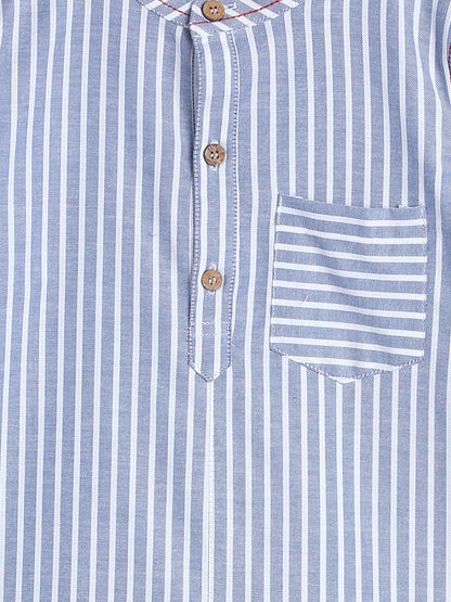 Boys Stripes Cotton Shirt