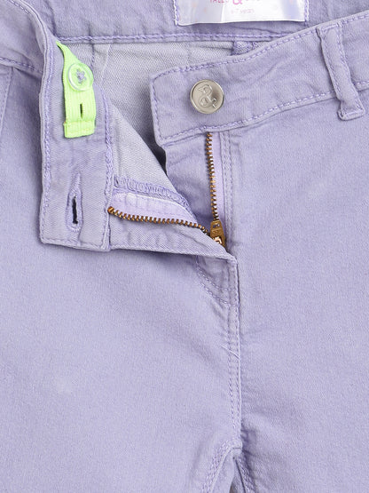 Girls Purple Skinny Fit Trouser 
