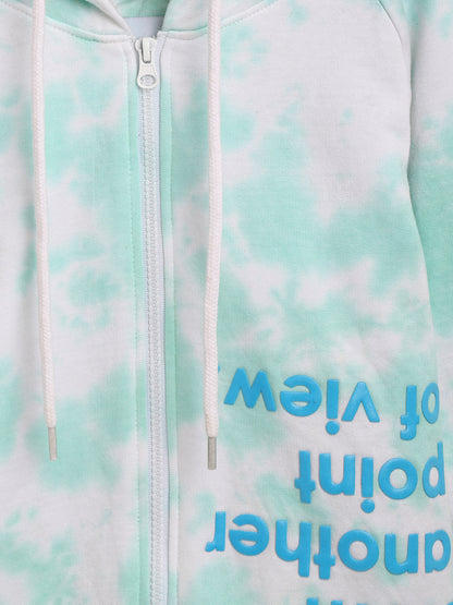 Boys Mint Printed Sweatshirt 