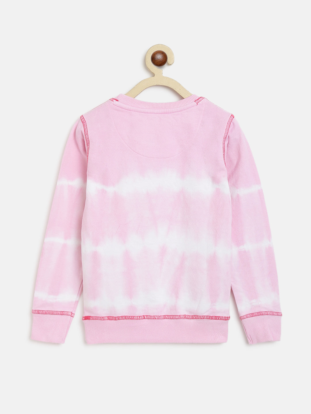 Girls Pink Tie-Dye Sweatshirt