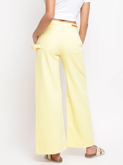 Women Yellow Flared Jeans