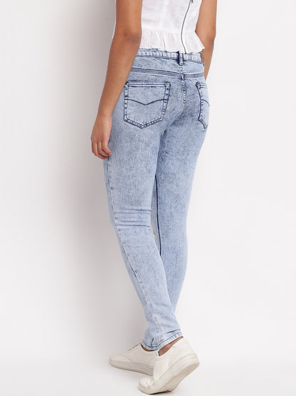 Women Light Blue Skinny Fit  Denim Jeans