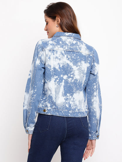 Women Tie & Dye Denim Jacket