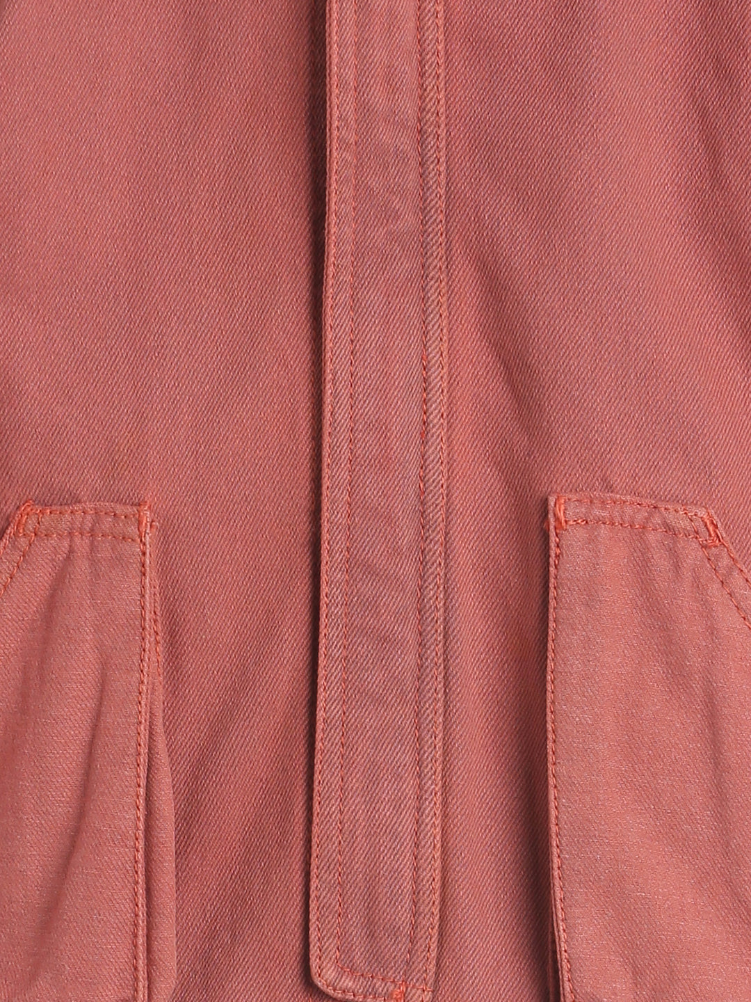 Boy Regular Fit Cotton Red Jacket With Hood