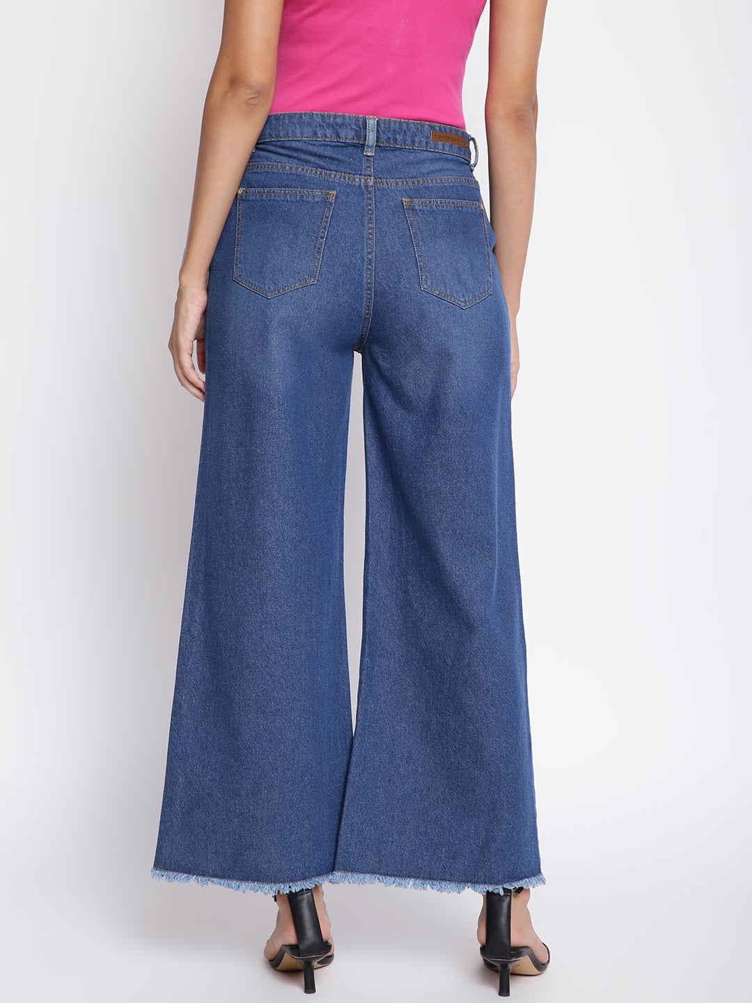 Women Mid Blue Flared Jeans