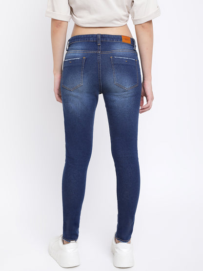 Women Dark Blue Skinny Fit Jeans