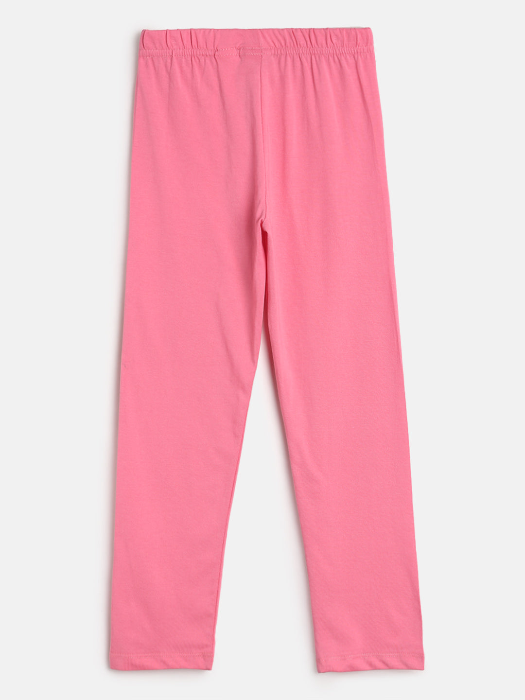 Girls Red & Pink Printed Cotton Night Suit