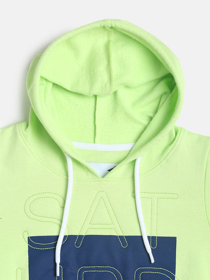 Boys Neon Green Printed Sweatshirt