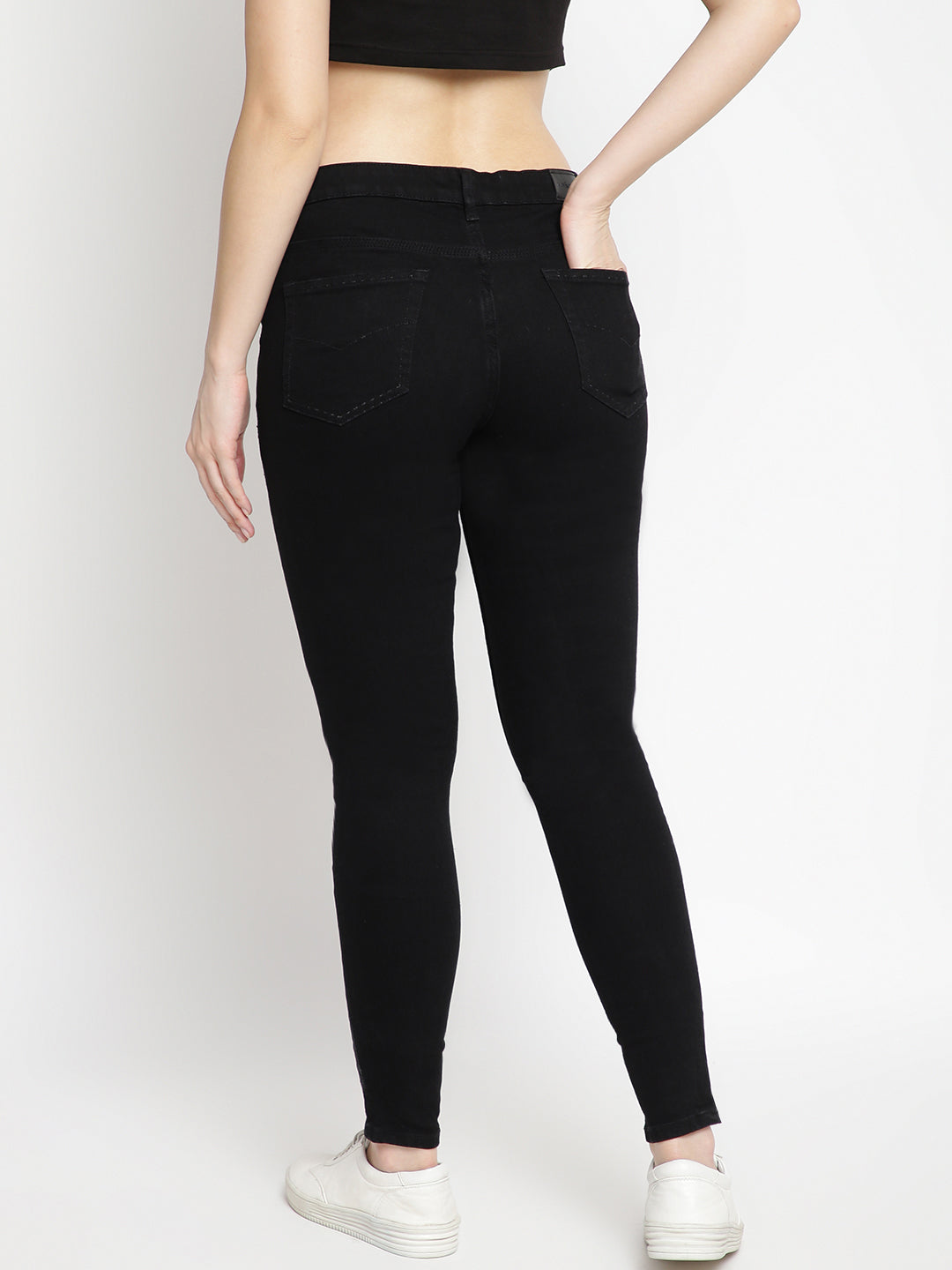 Women Skinny Fit Black Denim Jeans