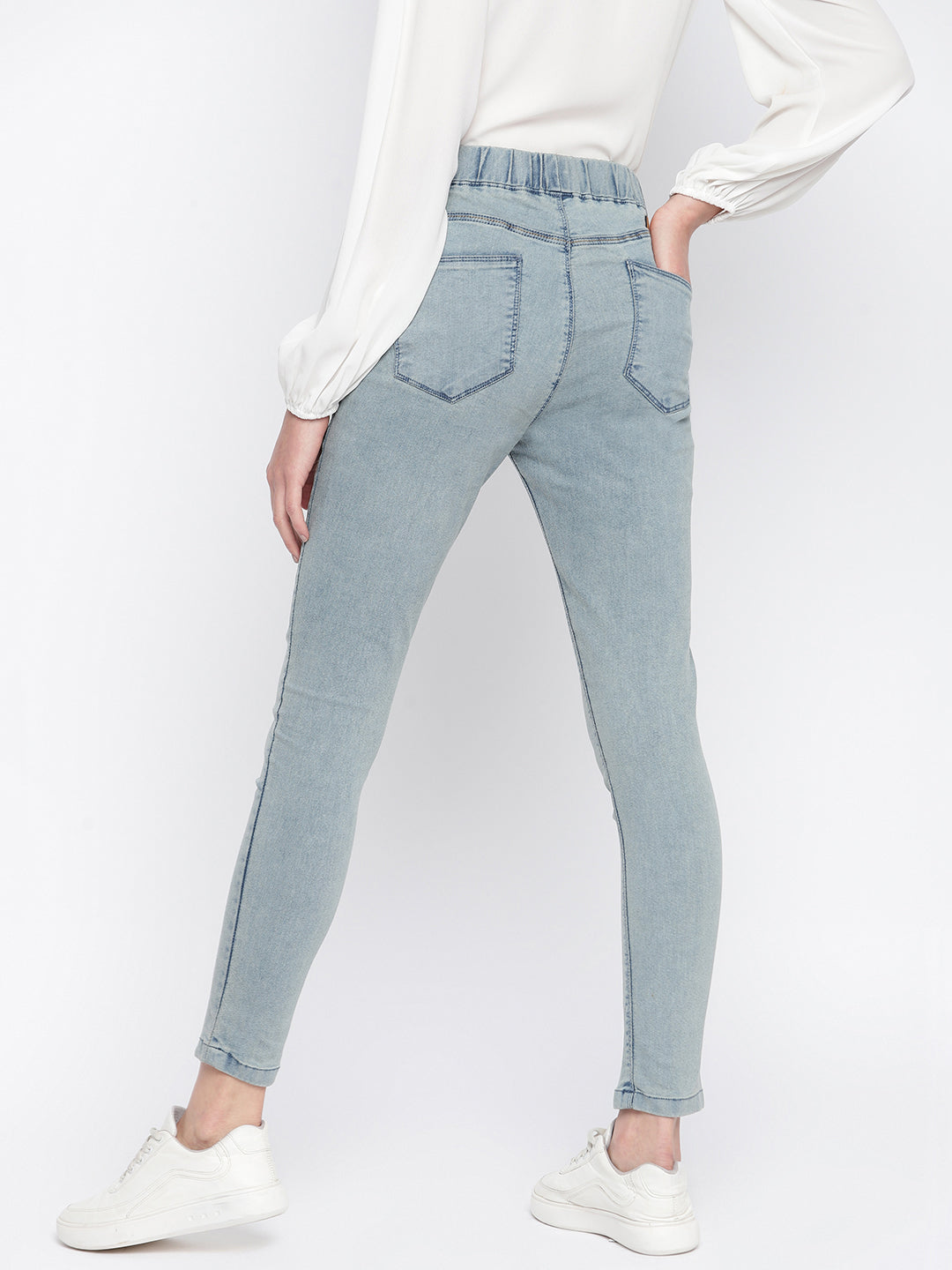 Women Skinny Fit Khaki Tint Denim Jegging