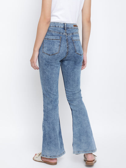 Women Mid Blue Denim Jeans
