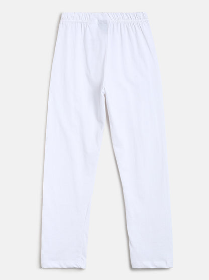 Boys Yellow & White Printed Cotton Night Suit