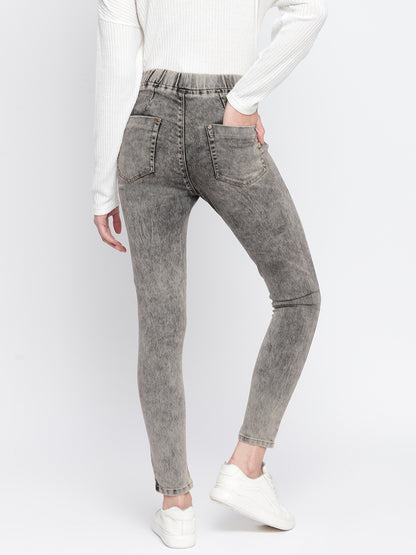 Women Skinny Fit Grey Jegging
