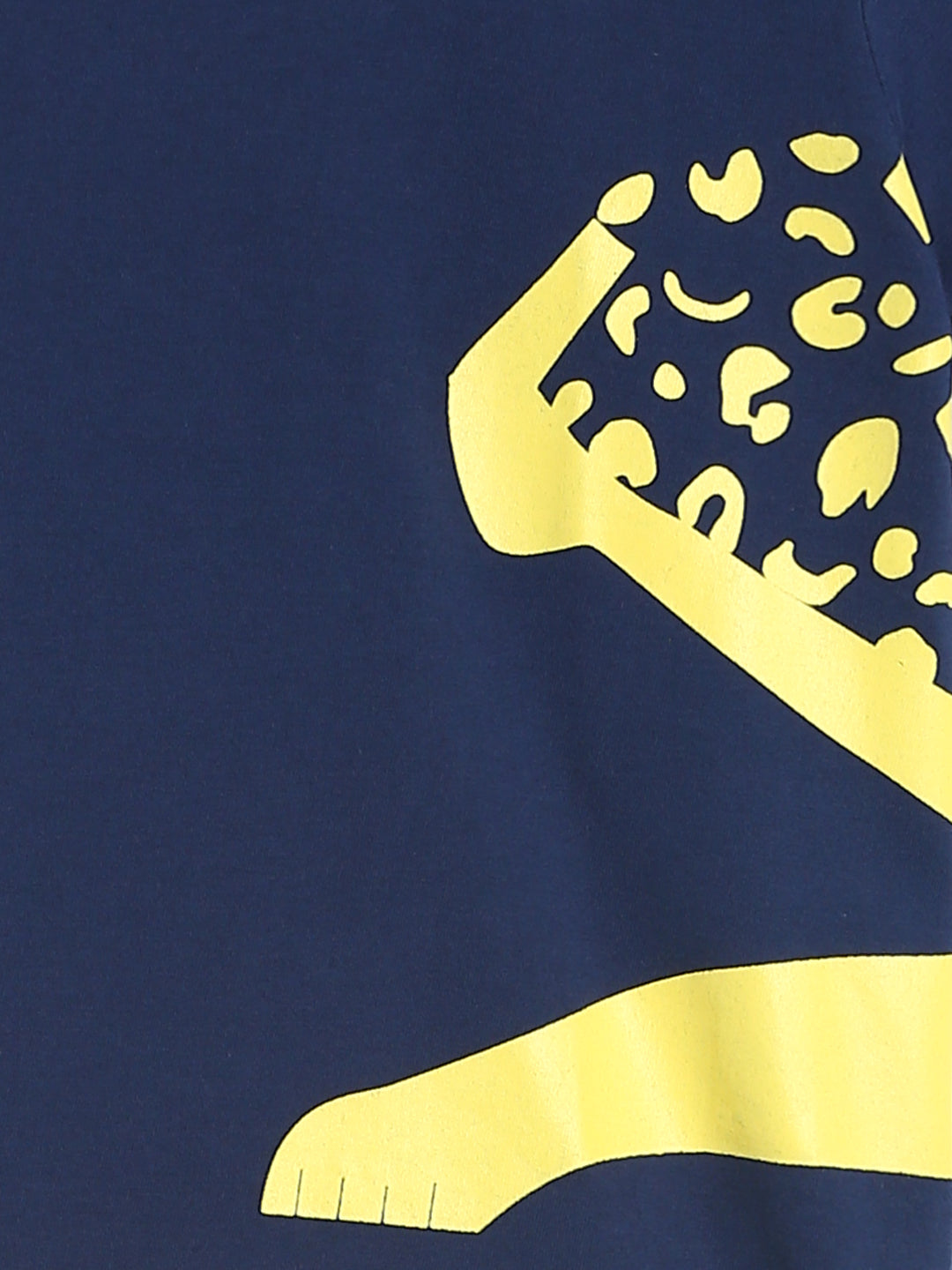 Boys Yellow & Blue Printed Cotton Night Suit