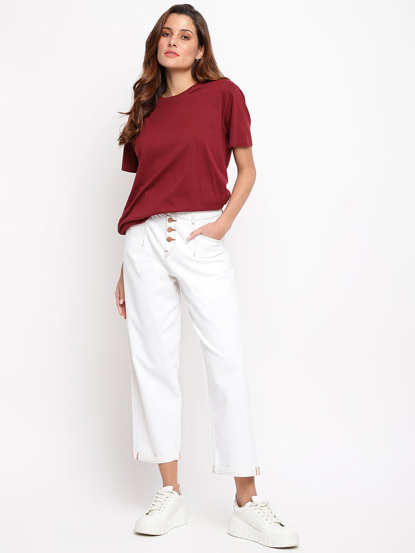 Women White Denim Jeans