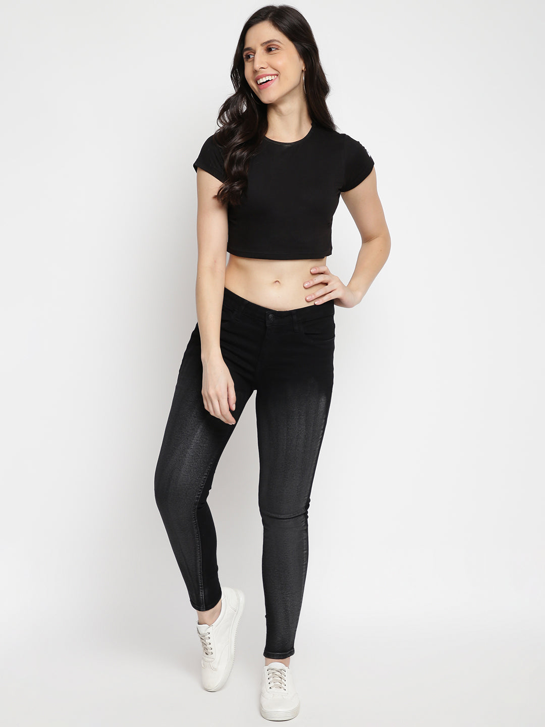 Women Skinny Fit Black Denim Jeans