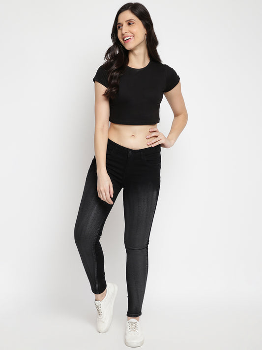 Women Skinny Fit Black Denim Jeans