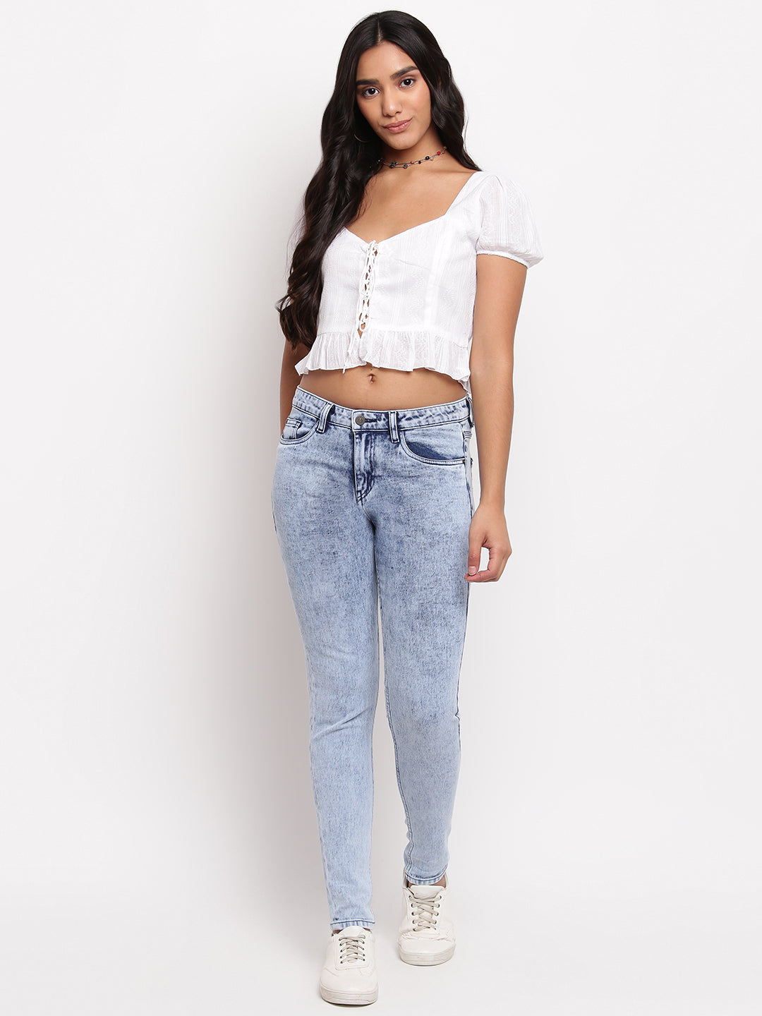 Women Light Blue Skinny Fit  Denim Jeans